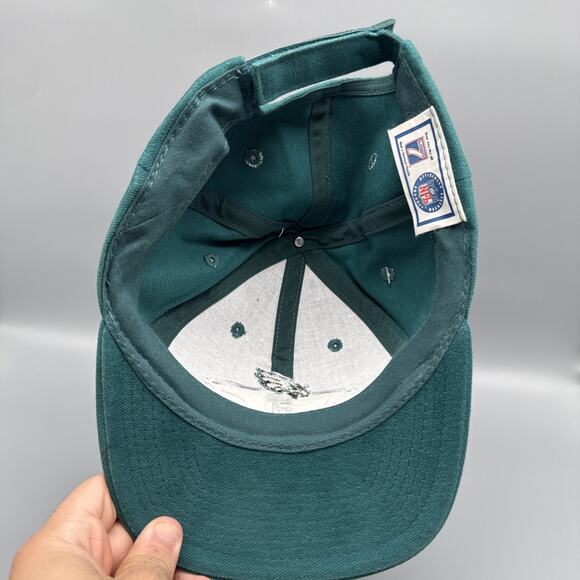 Vintage 90s Philadelphia Eagles NFL Game Day Strap Hat NWT Green - Picture 6 of 7